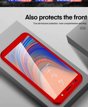 ZNP 360 Full Cover Case For Samsung Galaxy A3 A5 A7 J5 J7 Protective Phone Case For Samsung A6 A8 Plus 2018 Cases With Glass - Planet Gates
