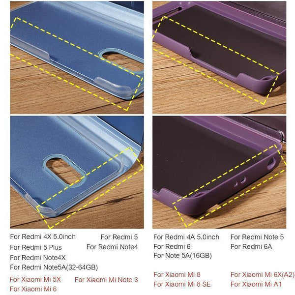 Planet Gates Pink / For Redmi 5 H&A Smart Mirror Flip Stand Phone Case For Xiaomi Mi 6X 6 8 SE A1 Note 3 Cover For For Redmi 4A Note 4 4X 6 5A 5 Plus Stand Case