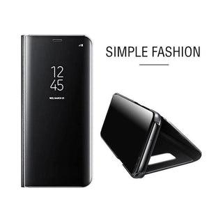 Planet Gates Pink / For Samsung A7 2018 Smart Mirror Flip Phone Case For Samsung Galaxy S9 S8 S7 S6 Edge Plus View Cover For Note 9 8 J5 J7 A5 A6 A7 A8 2017 2018 Case