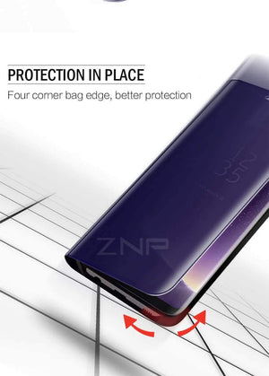 Planet Gates Pink / For Samsung A7 2018 Smart Mirror Flip Phone Case For Samsung Galaxy S9 S8 S7 S6 Edge Plus View Cover For Note 9 8 J5 J7 A5 A6 A7 A8 2017 2018 Case