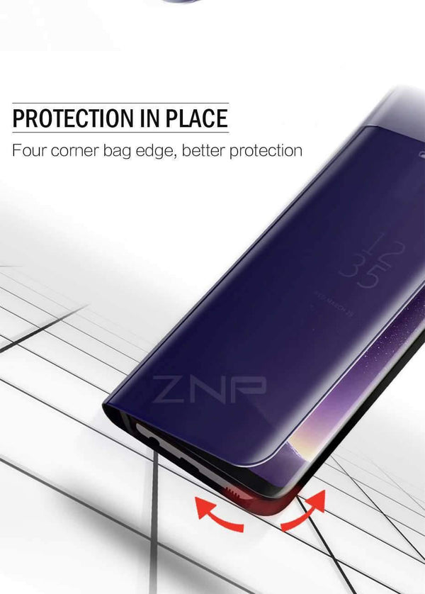 Planet Gates Pink / For Samsung A7 2018 Smart Mirror Flip Phone Case For Samsung Galaxy S9 S8 S7 S6 Edge Plus View Cover For Note 9 8 J5 J7 A5 A6 A7 A8 2017 2018 Case