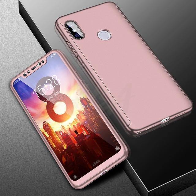 Planet Gates Blue / For Xiaomi Mi 5 H&A Luxury 360 Full Cover Phone Case For Xiaomi Mi 5 5S Plus Mi5X 6X Mi 8 SE Shockproof Cover Pocophone F1 Case With Glass