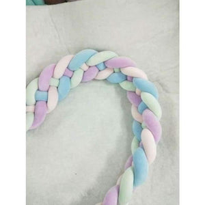 Planet Gates Pink green 4 colors 4 Braids 2 Meter Knot Soft Baby Bed Bumper Crib Sides Newborn Crib Pad Protection Cot Bumpers Bedding for Infant