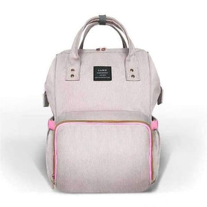 Planet Gates Pink Grey Baby Diaper Bag Fashion Mummy Maternity Nappy Bag Large Capacity Baby Bag Travel Backpack Designer Nursing Bag/