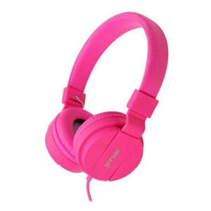Planet Gates PINK Headphones Earphones 3.5mm AUX Foldable Portable Adjustable Gaming Headset For Phones MP3 MP4 Computer PC Music Gift