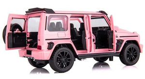 Planet Gates Pink High Simulation 1:32 New G700 G65 SUV Diecast Metal Toy Car Model Vehicle Sound Light Pull Back Car Kids Toys Gifts Collection
