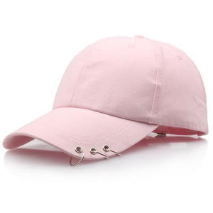 Planet Gates Pink Hip Hop Women's Baseball Cap With Ring Circle Snapback Hats For Men Women Unisex Dad Hat Adjustable Kpop Korean Style Gorra