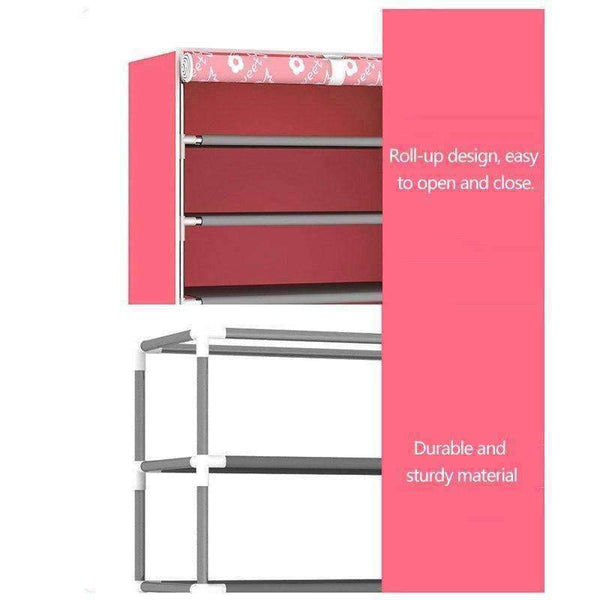 Planet Gates Pink Home Shoes Cabinet Shelf Assembled Dustproof Multilayer Clear Shoe Rack Storage Furniture DIY Expander Stretcher Organizer