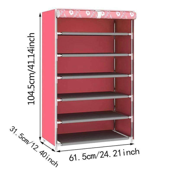 Planet Gates Pink Home Shoes Cabinet Shelf Assembled Dustproof Multilayer Clear Shoe Rack Storage Furniture DIY Expander Stretcher Organizer