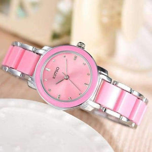 Planet Gates Pink Kimio luxury  Fashion Women's watches quartz watch bracelet wristwatches stainless steel bracelet women watches with Gift Box