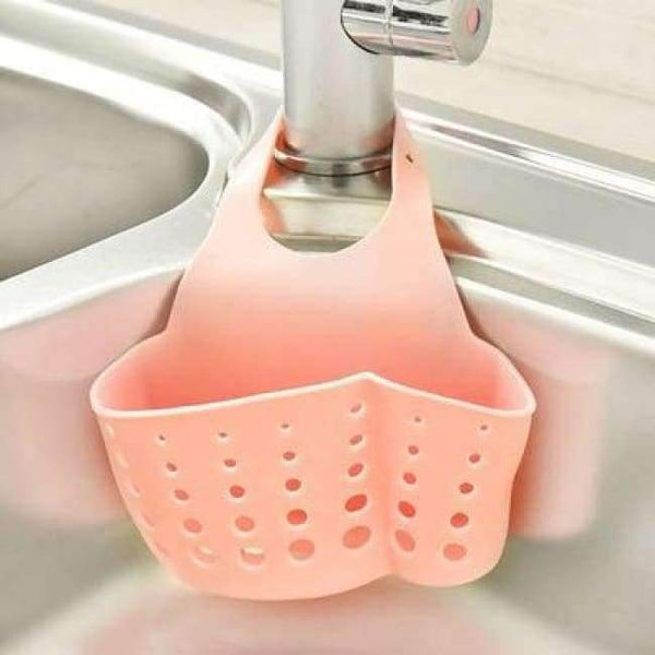 Planet Gates Pink Kitchen Sponge Holder Draining Rack Sink Sponge Holder Storage Shelf Sink Holder Drain Basket