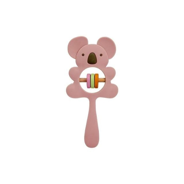 Planet Gates Pink koala 1PCS Baby Silicone Rattle Koala Toys Baby Teether Play Gym Montessori Food Grade Stroller Bed Bell Pacifier Educational Baby Ite