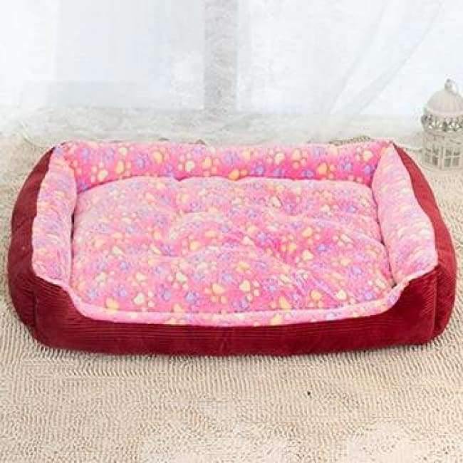 Planet Gates Pink / L 60x45cm / China Padded Dog Bed Waterproof Washable Pet House Mat Perros Soft Sofa Kennel Dogs Cats house For large dogs