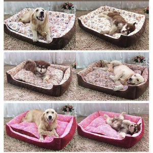 Planet Gates Pink / L 60x45cm / China Padded Dog Bed Waterproof Washable Pet House Mat Perros Soft Sofa Kennel Dogs Cats house For large dogs