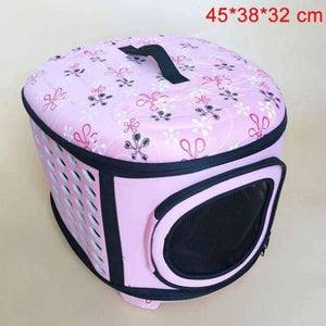 Planet Gates Pink  L / As  Picture Portable Travel Pet Bag Outdoor Puppy Dog Cat Carrier Bags Shoulder Package Handbag Foldable EVA Material Soft Pets Dog Bag