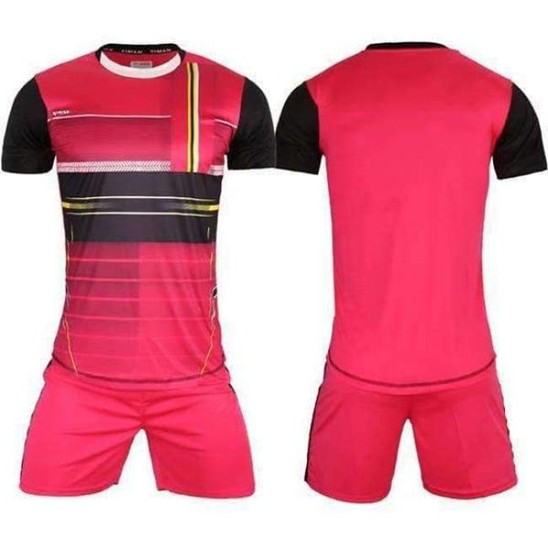 Planet Gates Pink / L Custom Adult Breathable  Soccer Jerseys Set Uniforms Football clothes Kit Cheap Football Shirt Tracksuit