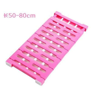 Planet Gates pink L hot Wardrobe partition storage rack cabinets holder organizers nail free telescopic spacer frame Clothes rack kitchen shelf