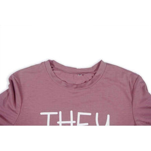 Planet Gates Pink / L New Arrivals Casual Pink They Whine I Wine Funny Letter Print Short Tees Women Tops Shirts T Shirt For Women