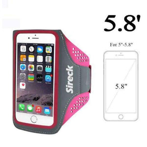 Planet Gates Pink L Running Bag Waterproof Sport Arm Bag 5.0'' 5.8'' Phone Case Fitness Gym Bag Jogging Arms Belt Pouch Running Accessories