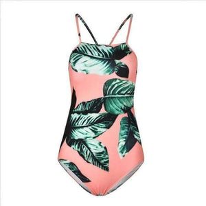 Planet Gates Pink / L Sexy One Piece Swimsuit Women Swimwear Print Bodysuit Crochet Bandage Cut Out Beach Wear Bathing Suit Monokini Swimsuit XL