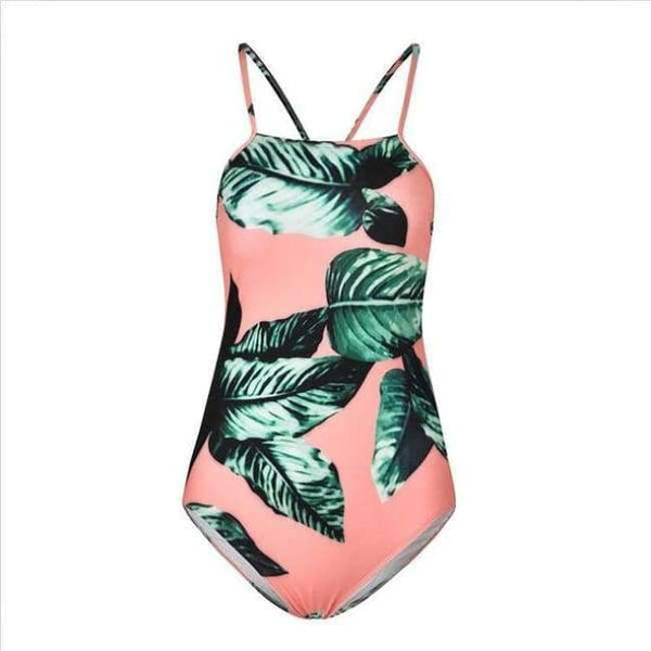 Planet Gates Pink / L Sexy One Piece Swimsuit Women Swimwear Print Bodysuit Crochet Bandage Cut Out Beach Wear Bathing Suit Monokini Swimsuit XL