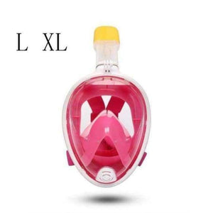 Planet Gates Pink L XL Diving Mask Full Face Snorkeling Mask Underwater Anti Fog Snorkeling Diving Mask For Swimming Spearfishing Dive Men