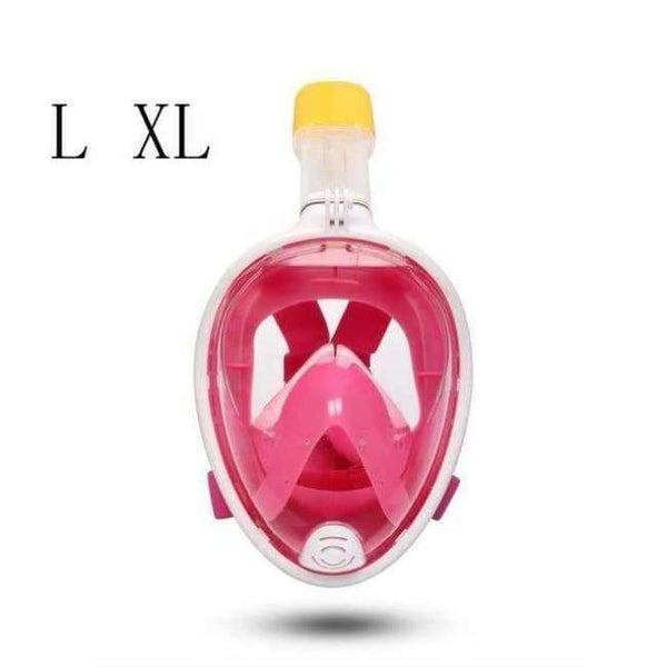 Planet Gates Pink L XL Diving Mask Full Face Snorkeling Mask Underwater Anti Fog Snorkeling Diving Mask For Swimming Spearfishing Dive Men