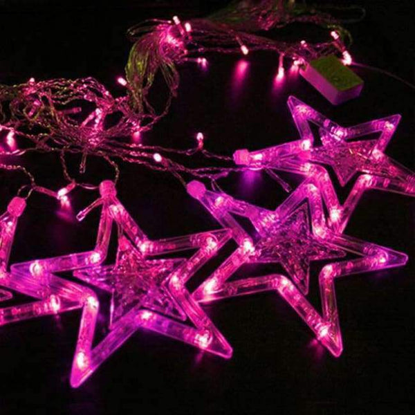 Planet Gates Pink LAIMAIK AC110V or 220V Holiday Lighting LED Fairy Star Curtain String luminarias Garland Decoration Christmas Wedding Light 2M