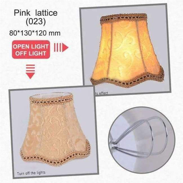 Planet Gates Pink lattice Art Deco Ripple Lamp Shades Crystal Chandelier Wall Lamp Fabric Lampshade Nordic Style Modern Lamp Cover for Home Decoration