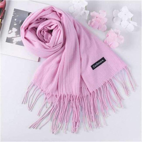 Planet Gates Pink Luxury Brand Scarf Unisex 2018 Female Male Best Quality Wool Cashmere Scarf Pashmina Tassels Women Men Wrap Shawl S-11