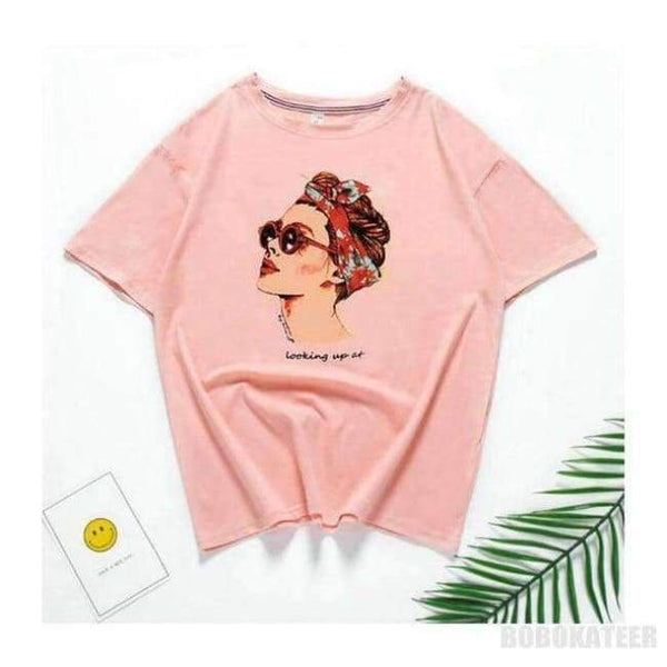 Planet Gates Pink / M Casual Funny T shirt Women Tops Cotton Summer T-Shirt Woman Pink yellow black  2018 new  Round neck avatar printing