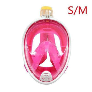 Planet Gates PINK M / China Full Face Diving Mask Detachable Dry Summer Snorkeling Diving Mask Swimming Training Scuba Anti-fog Under Water Snokel