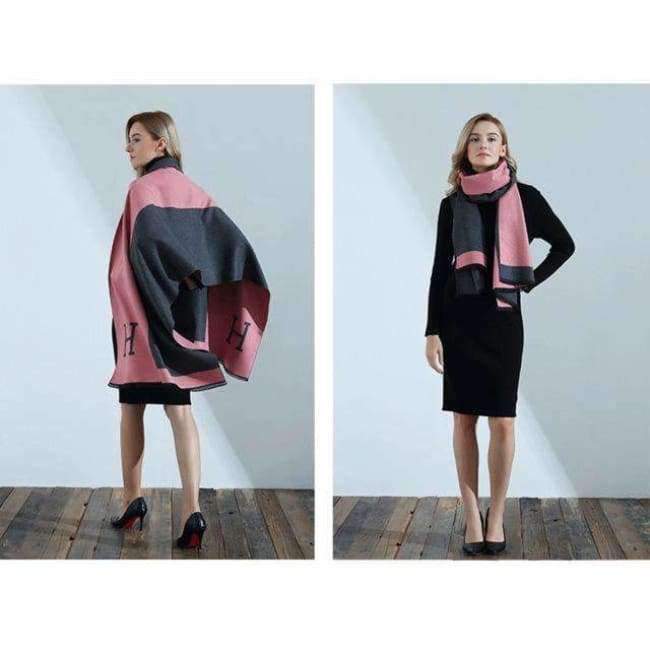 Planet Gates Red / M Fashion H Letter Womens Scarves Pareo Wraps Soft Warm Spring Autumn Cashmere Scarf Blankets Shawls Cloaks Free Shipping