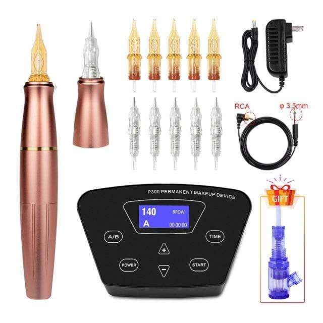 Planet Gates Rotary Tattoo Machine Pen Set Tattoo Kit Permanent Makeup Machine Eyebrow Tattoo Pen Gun Machine PMU Machine Pen