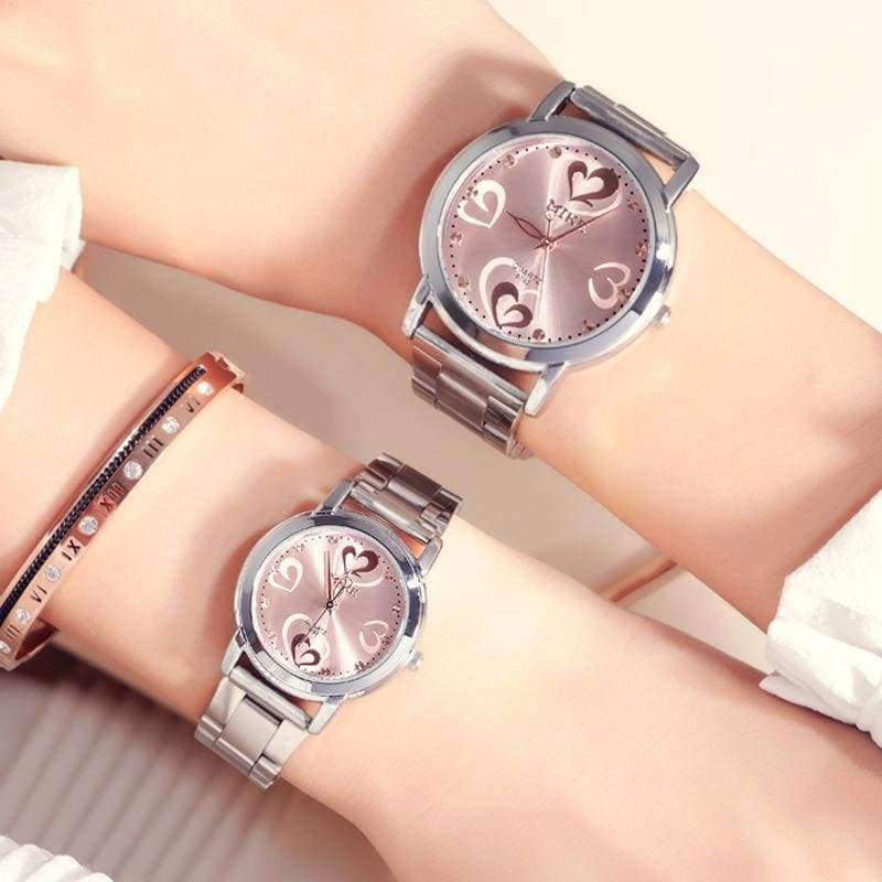 Planet Gates pink male MIKE Brand Casual Lovers Watches Men Women Ladies Fashion Brand Quartz Wristwatch Stainless Steel Couple Watches For Lovers