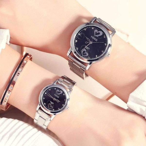 Planet Gates pink male MIKE Brand Casual Lovers Watches Men Women Ladies Fashion Brand Quartz Wristwatch Stainless Steel Couple Watches For Lovers