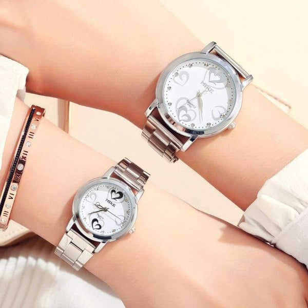 Planet Gates pink male MIKE Brand Casual Lovers Watches Men Women Ladies Fashion Brand Quartz Wristwatch Stainless Steel Couple Watches For Lovers