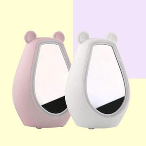 Planet Gates pink Mirror LED Alarm Clock Bluetooth Stereo Speaker Fill Light Night Light