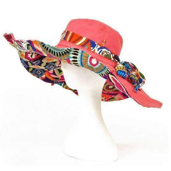 Planet Gates Pink Ms Elastic Waist Chains Bienvenu Womens Large Brim Floppy Foldable Roll up UPF 50+ Beach Sun Hat Fashion Adjustable  outdoor