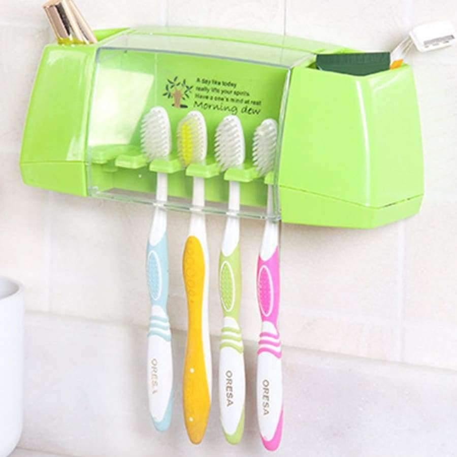 Planet Gates Pink Multifunctional Toothbrush Holder Storage Box Bathroom Products Bathroom Accessories Suction Hooks Tooth Brush Holder