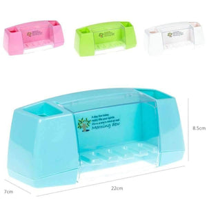 Planet Gates Pink Multifunctional Toothbrush Holder Storage Box Bathroom Products Bathroom Accessories Suction Hooks Tooth Brush Holder