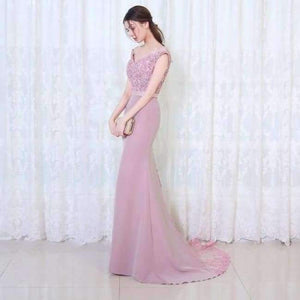Planet Gates pink no 18 / 2 Robe De Soiree Mermaid Burgundry Long Evening Dress Party Elegant Vestido De Festa Long Prom Gown 2017 With Belt