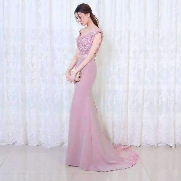 Planet Gates pink no 18 / 2 Robe De Soiree Mermaid Burgundry Long Evening Dress Party Elegant Vestido De Festa Long Prom Gown 2017 With Belt