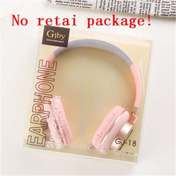 Planet Gates pink no package Wired headphones with Mic Portable Foldable On-Ear Headset with Microphone for Phones xiaomi PC MP3 Girls