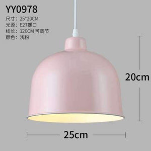 Planet Gates Pink Nordic restaurant lamps Modern minimalist office chandeliers Aluminum single-head pendant lamp shade Dining room chandeliers