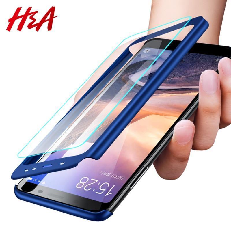 Planet Gates Pink / Note 5A ( 32GB ) H&A H&A Luxury 360 Degree Full Cover Phone Case For Xiaomi Redmi Note 5 5A Screen Protector Cover 4X 4A Note 5 Plus Case Glass
