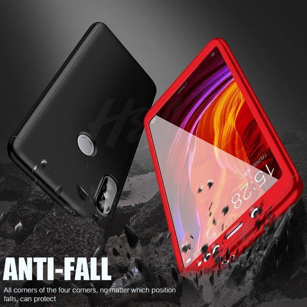 Planet Gates Pink / Note 5A ( 32GB ) H&A H&A Luxury 360 Degree Full Cover Phone Case For Xiaomi Redmi Note 5 5A Screen Protector Cover 4X 4A Note 5 Plus Case Glass