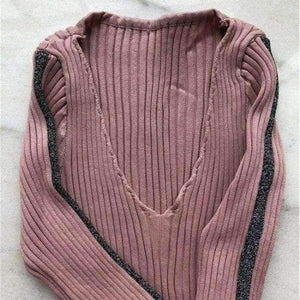 Planet Gates Pink / One Size 2018 ladies dresses Autumn winter short dress jumper Casual stripe sweater knitted bodycon dress Women elegant pullover Vestidos