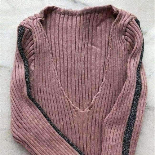 Planet Gates Pink / One Size 2018 ladies dresses Autumn winter short dress jumper Casual stripe sweater knitted bodycon dress Women elegant pullover Vestidos