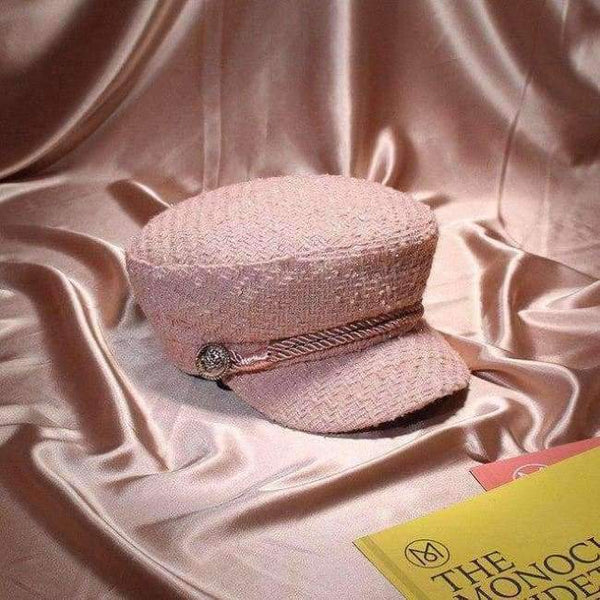 Planet Gates pink / One Size 2018 Winter Vintage Hats For Women Fashion Gold Thread Tweed Military Hat Gorras Planas Snapback Caps Female Casquette Cap
